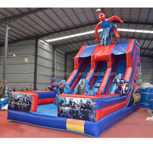 Toboggans gonflables commerciaux à double voie bon marché avec souffleur, parc de toboggans gonflables Castillo Inflable - Product Image 4