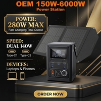 Batterie externe à charge ultra-rapide 75000mAh 280W grande capacité avec contrôleur MPPT pour station d'alimentation portable 1KW 2KW 3KW