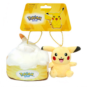 En gros, Pendentif porte-clés en peluche sur le thème de <span class=keywords><strong>Pikachu</strong></span>, Piplup, Rowlet, Gengar, Pawmi, Fuecoco, Clefairy, Sprigatito, Togepi, avec motifs de gâteaux et desserts - Product Image 6