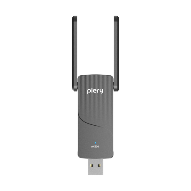 Plery U163 WiFi 6 600Mbps USB3.0 Desktop Adapter Dual Band 2.4GHz 5.8GHz WPA3 Encryption External Antenna in Stock