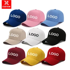 Topi Baseball bordir Logo Solid OEM kualitas tinggi topi Baseball topi kustom untuk pria dan wanita