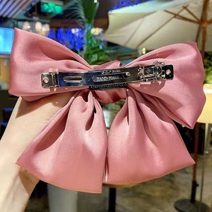 Aksesoris Rambut Jepit Kupu-kupu Warna Solid untuk Wanita, Bahan Pita, Gaya Eropa-Amerika, Cocok untuk Pesta - Product Image 3