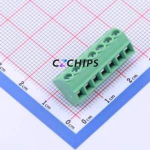 JL102-35007G01 Screw Terminal Block Through hole Component (THT),P=3.5mm Connector 1x7P 3.5mm Green Through Hole - Product Image 1