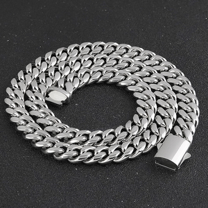 Cuban <b>Chain</b> Necklace Stainless Steel <b>Titanium</b> Plated High Quality <b>Chains</b> Necklaces 6/8/10/12/14MM Width - Product Image 6