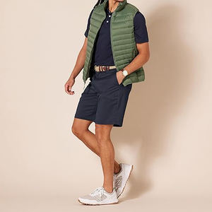 Pantalones Cortos de Golf para Hombre, Estilo Chino, Delanteros Planos, Híbridos, de 7 Pulgadas, Elásticos, Ligeros, de Secado Rápido, Tejidos, Sólidos, Casuales, con Bolsillos, Cierre de Cremallera - Product Image 3