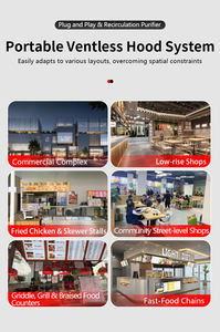 Sistema di Cappa Senza Condotto Portatile OEM SOUNINY per Griglia, Friggitrice, Grigliatore, Negozi di Pollo Fritto e Spiedini - Product Image 2