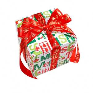 Rollo de regalo de Navidad impreso recubierto desechable de fábrica al por mayor 43x300cm - Product Image 1