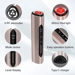 Ems sử dụng nhà dẫn liệu pháp ánh sáng máy mặt massager RF tần số vô tuyến Thiết bị chăm sóc da nâng thắt chặt vẻ đẹp cụ