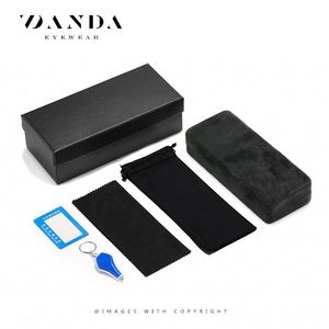 Danda Eyewear Glasses Case Set With Cloth And Cleaning Tool For Eyeglasses Storage Box Rectangle Shape Solid Color - Product Image 1