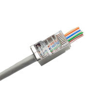 Connecteur mâle femelle 8p8c Stp Ftp Utp cat5 eazy pass through scotch loc stp ftp RJ45 connector cat5e