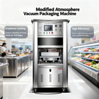 Machine de scellage sous vide pour boîtes à lunch remplies d'azote, équipement de scellage sous vide pour gobelets et boîtes en plastique jetables remplis d'azote