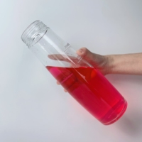 1000ml Grand Rond Vide Transparent Clair Eau Jus Boisson Vis Bouche Bouteilles En Verre