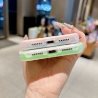 Étui 2-en-1 de style sportif en TPU mat antichoc givré transparent coloré pour iPhone 14/15/16/17 Pro Max