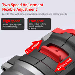 21V 2 cái Pin điện khoan điện với pin và sạc mô-men xoắn 55N.M 20 + 1 mô-men xoắn thiết lập 2 biến tốc độ khoan bit - Product Image 4