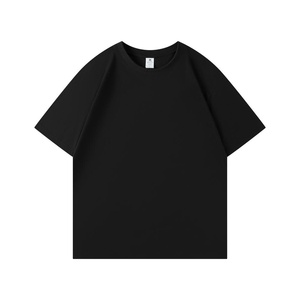 <span class=keywords><strong>Camiseta</strong></span> Clásica Negra para Hombre, Cuello Redondo, Manga Corta, Color Sólido Informal, Transpirable, de Secado Rápido, para Uso Diario, Estilo Urbano, para Todas las Temporadas - Product Image 1