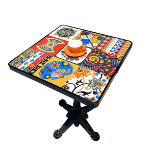 Arredamento Commerciale per Bistrot, <span class=keywords><strong>Tavolo</strong></span> con Piano in Piastrelle per Caffetteria, Pasticceria, Ristorante Moderno, Fast Food, <span class=keywords><strong>Cucina</strong></span>, con <span class=keywords><strong>Sedie</strong></span> - Product Image 6