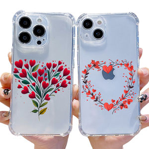 Funda de teléfono TPU a prueba de golpes con corazón de amor de lujo <span class=keywords><strong>iPhone</strong></span> 14 Pro Max Compatible 15Pro 8Plus 17 ProMax Material impreso Liner - Product Image 1