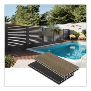 Anti UV Waterproof Privacy Fence Panel Wood Plastic Composite 8ft Garden WPC Fence & Door