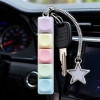 Macaron Color Series 5-Key Anime Cartoon Stress Relief PVC Lightweight Keyboard Keycap Digital Printing Business Gift Portable
