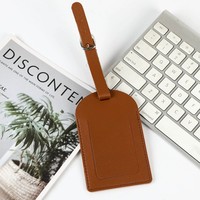 Étiquette de bagage de voyage réglable en cuir véritable de luxe, résistante à l'eau, multicolore et souple