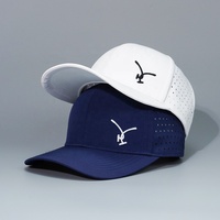 Gorra de Béisbol Personalizada de 5 Paneles con Logotipo Bordado, Perforaciones Láser, Agujeros Perforados, Impermeable, Gorra Deportiva, Gorra Trucker