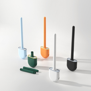 Sanga Nuevo Diseño 2 Piezas Escobilla de Baño Moderna Desmontable de TPR+PP Ecológica Montada en Pared con Soporte para Limpiador de Inodoros Barata - Product Image 3