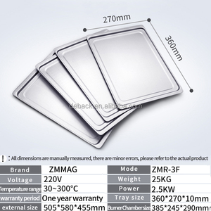 Four à convection commercial pour boulangerie, certifié CE, nouveau, 220V, contrôle numérique, automatique, petit, 3 plateaux, pour noix, maïs, four à pizza portable - Product Image 3