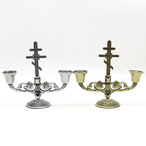 Portacandele Religioso BZR21558-1, Candelabro a Croce Ortodossa per Chiesa o Scrivania - Product Image 4