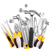 Multifunction Hand Tool Set Metal Repair Kit Adjustable Wrench Pliers Utility Knife Rubber-Grip Handles OEM for Maintenance