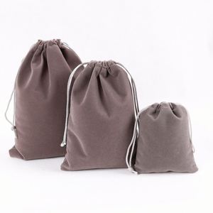 Custom Logo 7X9cm Gray Velvet Luxury Lightweight Jewelry Pouch & Packaging <b>Bag</b> for Earrings, Facial Cleanser, Sunscreen <b>Cream</b> - Product Image 6