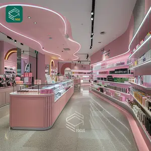 Supplier Makeup Shelf Display Cosmetic Perfume Showcase Display Wig Shelf Display Beauty Store Shelf