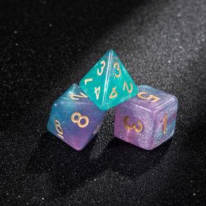 Offre Spéciale – Ensemble <span class=keywords><strong>de</strong></span> 7 dés polyédriques en acrylique personnalisés avec dégradé, magnifiques, pour D&D et jeux <span class=keywords><strong>de</strong></span> rôle – Fabricant pour jeux <span class=keywords><strong>de</strong></span> société amusants - Product Image 5