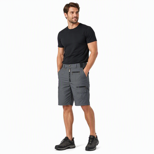 Shorts cargo en coton multi-poches pour hommes, durables, décontractés, pour le travail en extérieur, vente en gros - Product Image 4