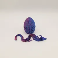 Mainan Kreatif 3D Print Naga 30cm dengan Telur Skala 10cm SDC01 untuk Anak-Anak, Koleksi Seni Kerajinan Hiasan untuk Dekorasi Rumah & Hadiah