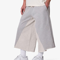Shorts Homme OEM Effet Vieilli Imprimé Logo Personnalisé 100% Coton Color Block Grande Taille Baggy Streetwear Délavé à l'Acide