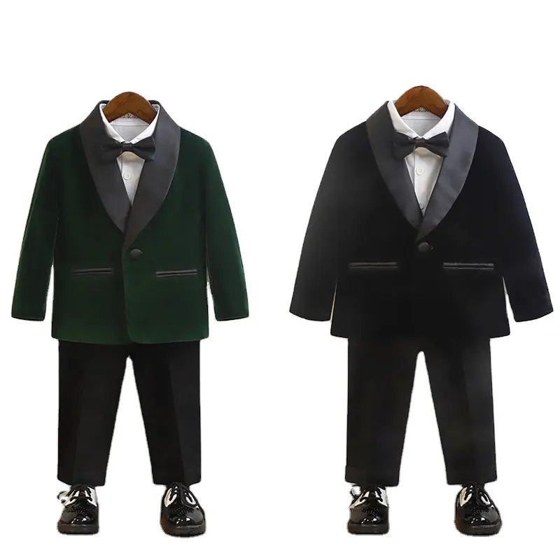 Kinder Jungen Kleidung Jungen Anzüge und Smoking 2 Stück Blazer Sets Kinder Gentleman Weste Anzug Hosen Kleid Baby Boy britischen Stil Anzüge