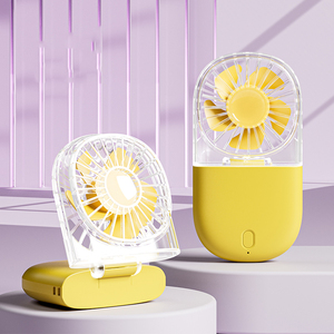 Ventilateur portable électrique à trois vitesses CITICITY avec logo personnalisé, mini USB, batterie rechargeable 1200 mAh, en plastique, pour extérieur et usage domestique - Product Image 1