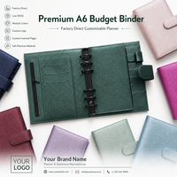 Y&G Nouveau best-seller : Organiseur de budget A6 personnalisé à feuilles mobiles, avec couverture texturée métallique, pour agenda, planificateur et défi d'épargne, avec feuille de séparation