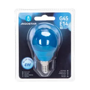 Bombilla LED G45 Azul E14 4W, eficiente y decorativa; ideal para ambientar espacios y ahorrar energía. - Product Image 2
