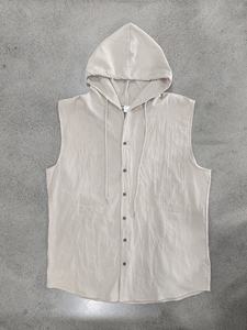 <span class=keywords><strong>Camiseta</strong></span> sin mangas de verano Hip-Hop de moda para <span class=keywords><strong>hombre</strong></span>, chaleco de lino multicolor, capucha corta de punto de 180 gramos transfronterizo para <span class=keywords><strong>Amazon</strong></span> - Product Image 5