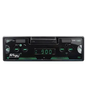 ユニバーサルLCD1DinハンズフリーカーMP3プレーヤー (電話ホルダー付き) BTFM AUX TF USB12Vカーステレオオーディオ