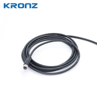 Conector Recto KRONZ M8 de 4 Pines, Código A, Macho/Hembra, con Cable de Sensor de Aviación Impermeable IP67, Longitud Personalizada