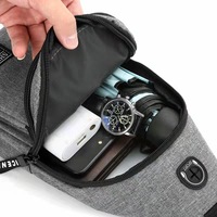 Sac Tendance 2025 transfrontalier populaire hommes poitrine sac décontracté multifonctionnel sac à bandoulière Rechargeable sac à bandoulière en gros