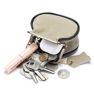 Ando Bag – porte-monnaie en cuir de vache véritable pour femmes, mini pochette à fermeture à pression, petit portefeuille souple pour la monnaie - Product Image 4