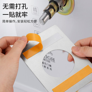 Spherical Lock Repair <b>Plate</b> Stainless Steel Silver Black Easy Installation For Wooden <b>Door</b> Modern Furniture Lock - Product Image 2