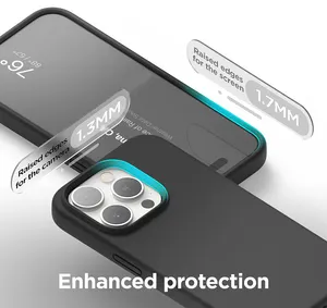 Custodia protettiva per telefono cellulare in silicone liquido di alta qualità per Cover per telefono cellulare antiurto per iPhone 15 14 Pro Max