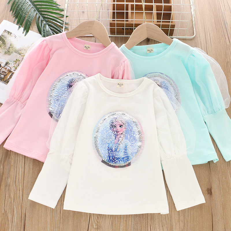 CT-020 новейшее Невероятно милые домашние тапочки с блестками; Наряд для принцессы с принтом платье с длинными рукавами-фонариками, рубашки для маленьких девочек, Изысканная одежда, сезон "осень-зима"