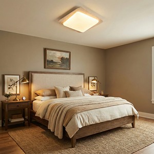 Lámpara de Techo Cuadrada Moderna de Travertino Estilo Wabi Sabi, LED de Ahorro de Energía, Certificación CE, Decoración de Interiores para el Hogar, Lámpara de Techo Cuadrada <span class=keywords><strong>Auric</strong></span> - Product Image 4