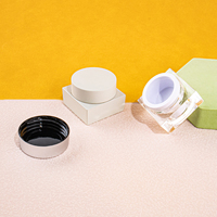 Pot en plastique transparent vide pour gel UV, avec couvercle rond, pour gel de construction, emballage OEM pour fournisseur, pour cosmétiques