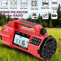 Alecter APH-SR11 Notfall-Solar-Kurbelradio mit Wetterwarnfunktion, USB-Ladefunktion, ABS-Material, 20000mAh, 10W, Notfall-Überlebenskit für Stromausfälle